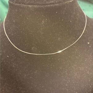 Elegant 15” white gold 14K Necklace